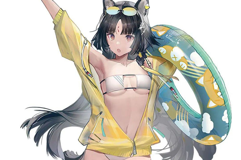 一組泳裝繪畫素材